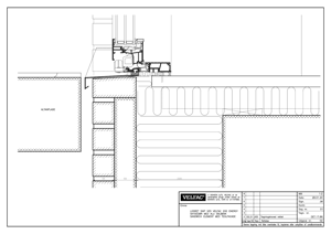 Lodret snit, VELFAC 200 ENERGY skydedør, 24mm bundkarm og alu-sålbænk